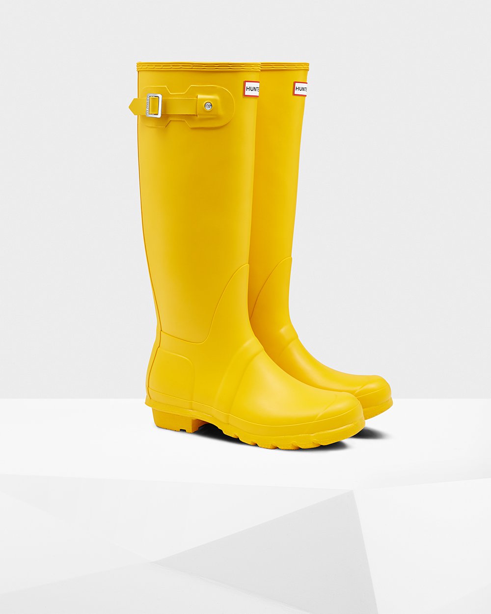 Hunter Original Tall Rain Boots - Buy Womens Yellow - XWUGJY659